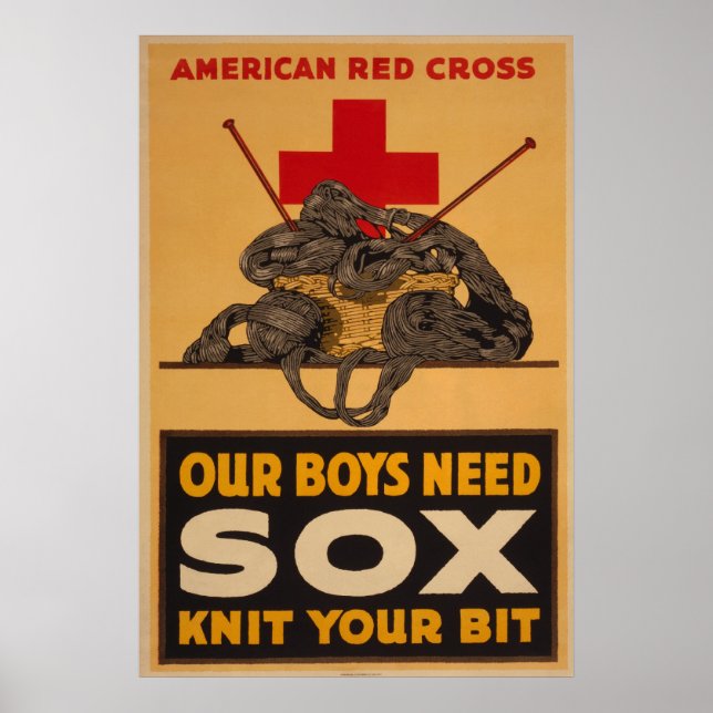 Poster Nos garçons ont besoin de sox Croix Rouge Guerre m (Devant)