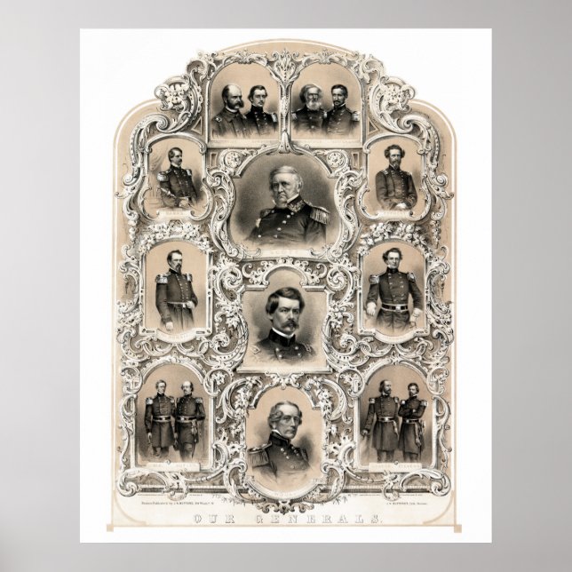 Poster Nos généraux — Guerre civile de l'Union (Devant)