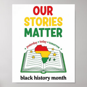 Poster Nos Histoires Problème Mois de l'histoire des Noir