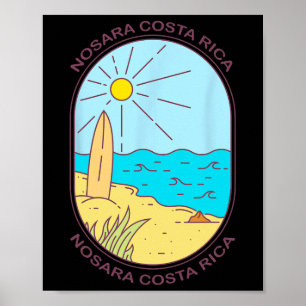 Poster Nosara Costa Rica Plage Surfing