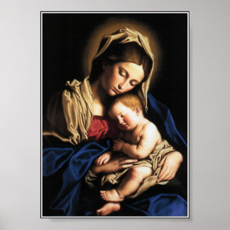 Poster Nossa Senhora e o menino Jesus