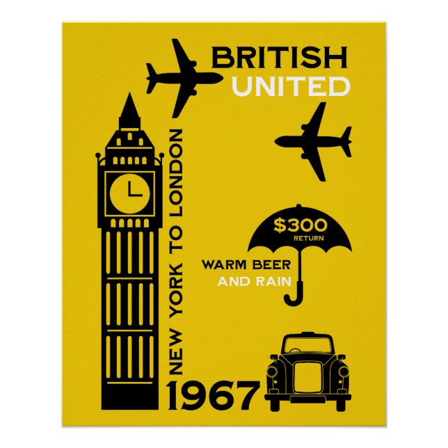 Poster Nostalgalic Retro Airline (Devant)