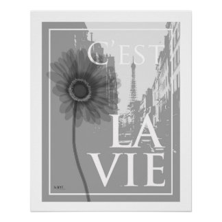 Poster nostalgic flower art -gerbera-