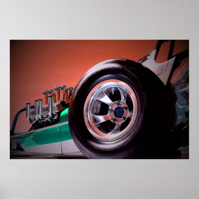 Poster Nostalgie Dragster (Devant)