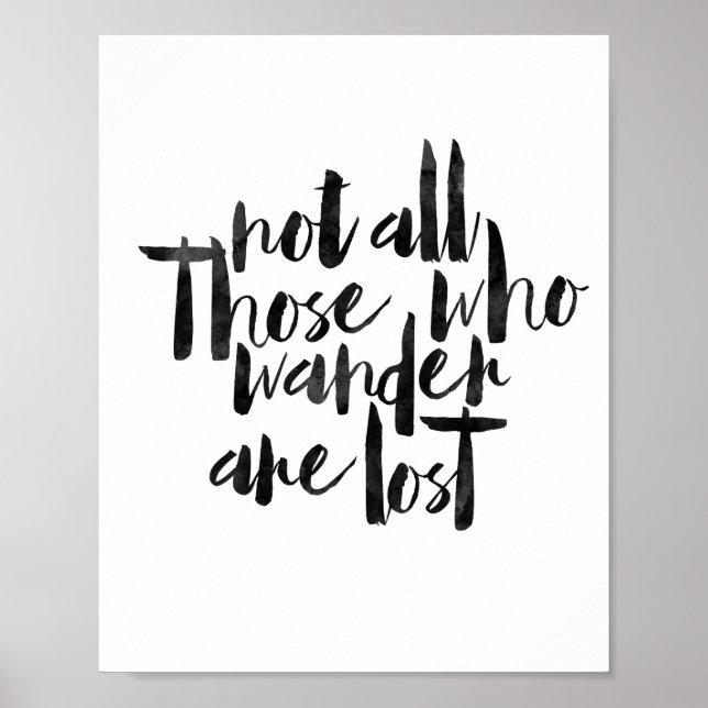 Poster Not All Those Who Wander Are Lost (Devant)