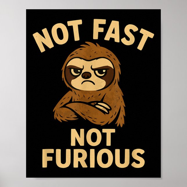 Poster Not Fast Not Furious, Funny Sltoh  (Devant)