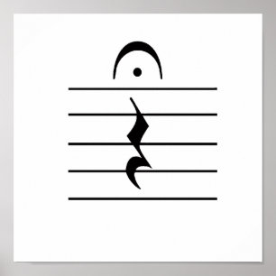 Poster Notation de musique reste vide