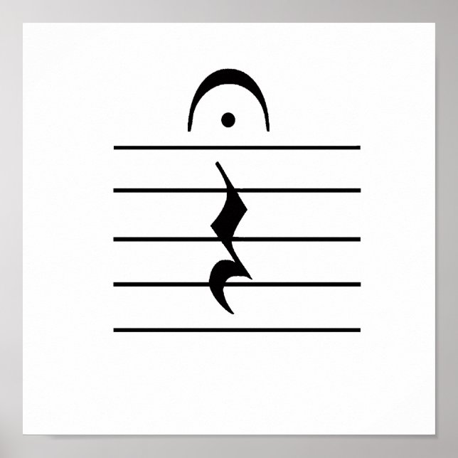 Poster Notation de musique reste vide (Devant)