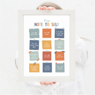 Poster Note à Self 18"X24"