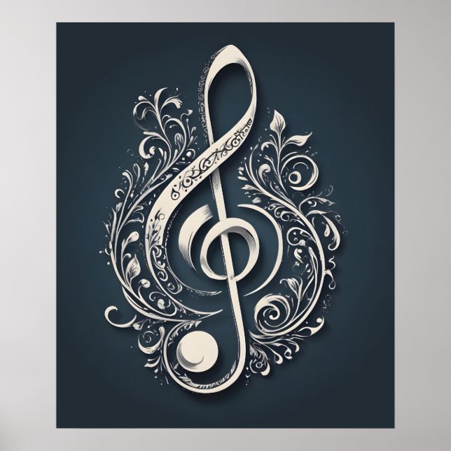 Poster Note de clic de musique (Devant)