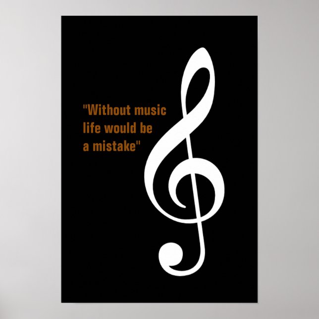 Poster note de musique décor de serpents (Devant)