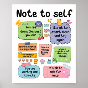 Poster Note : Psychologue De L'École D'Autosanté Mentale 