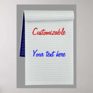 Poster Notebook Notes Customizable