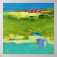 Notes de champ - Art vert Abstrait