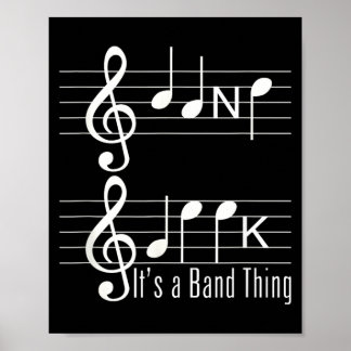 Poster Notes de musique de geek de groupe drôle
