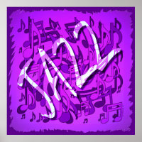 Notes de musique jazz violet violet violet Motif d