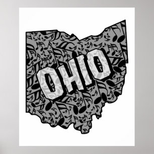 Poster Notes musicales de l'Ohio