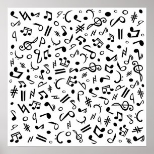 Poster notes musiques