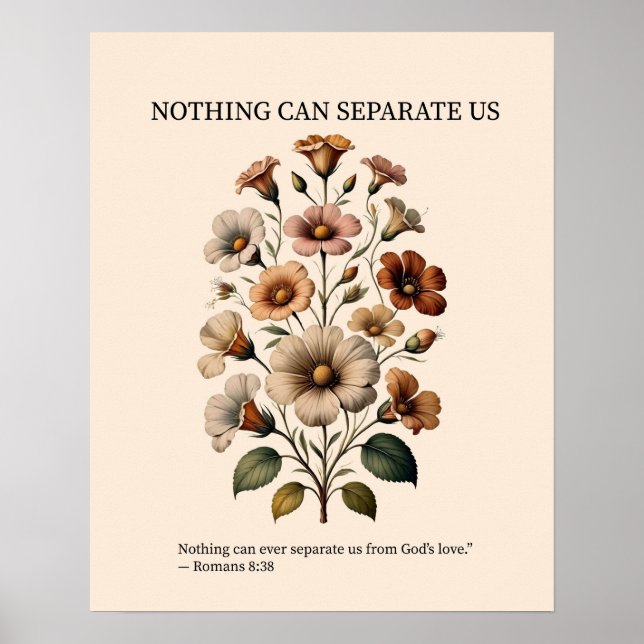 Poster Nothing can separate us from God's love wall art (Devant)