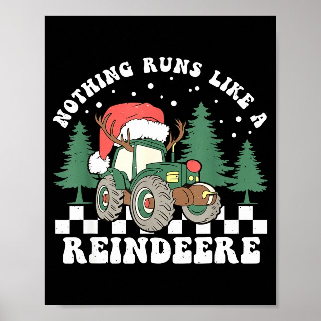 Poster Nothing Runs Like A Reindeer Funny Christmas Famil (Devant)