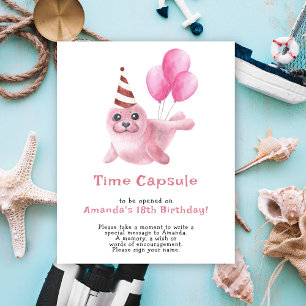 Poster Notre bébé Seal Time Capsule 1er anniversaire