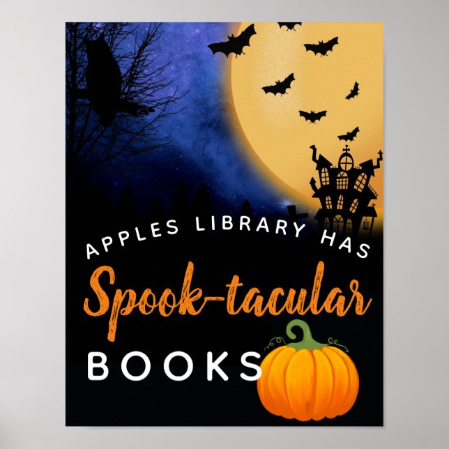 Poster Notre bibliothèque a des livres parlants classe (Devant)