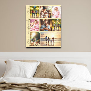 Poster Notre collection de photos de famille Coeurs de do