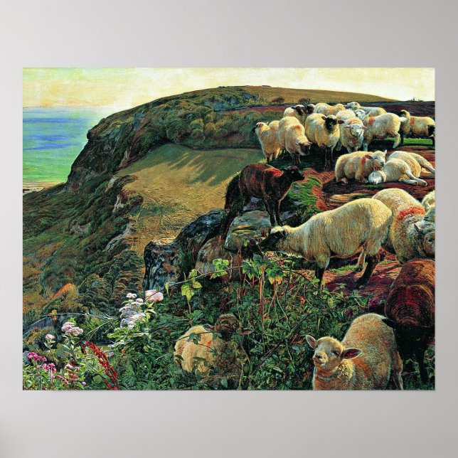 Poster Notre côte anglaise par William Holman Hunt (Devant)