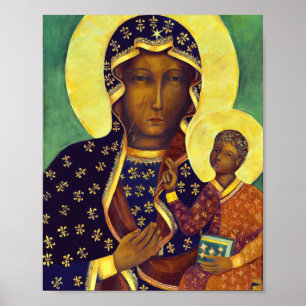 Poster Notre dame Black Madonna Pologne catholique polona
