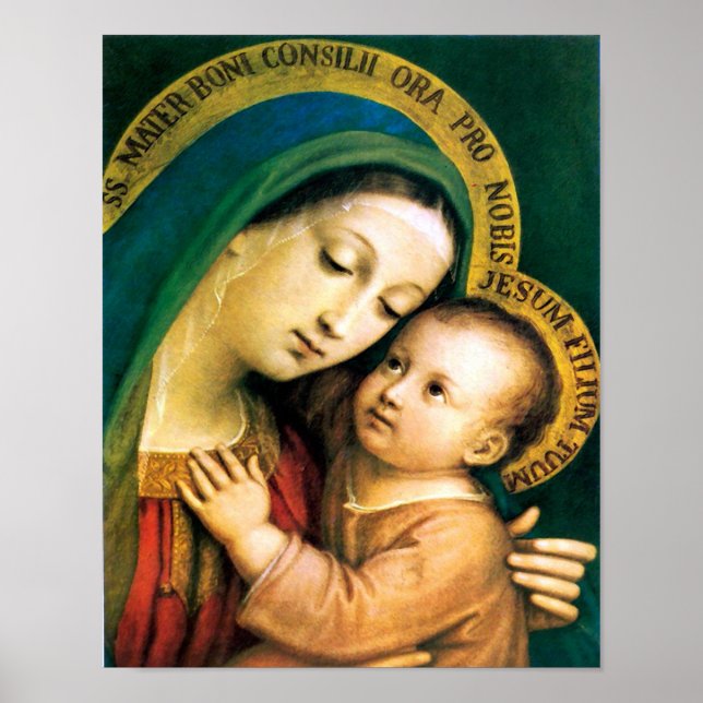 POSTER NOTRE DAME DE BON CONSEILLER IMAGE DÉVOTIONNELLE (Devant)