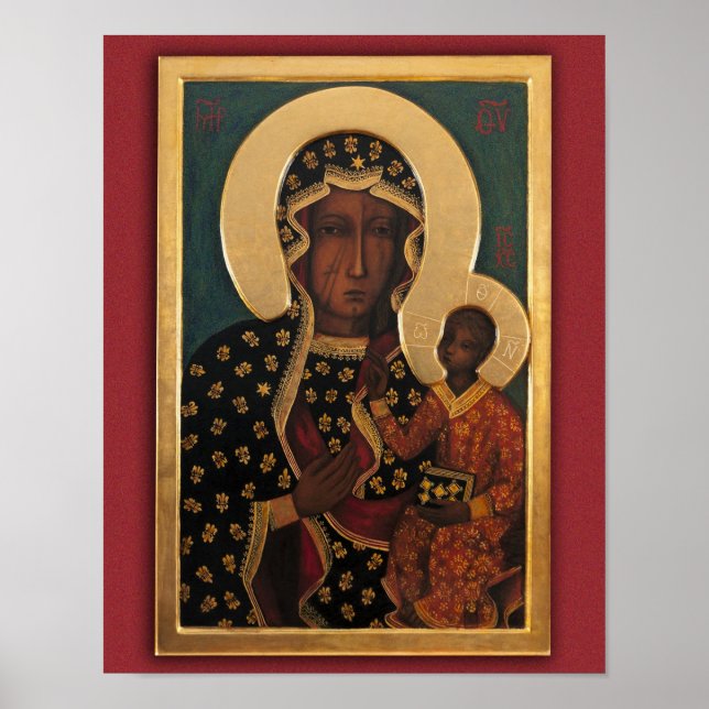 Poster Notre Dame de Częstochowa Image Dévotionnelle. (Devant)