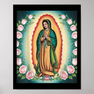 Poster Notre Dame De Guadalupe Sant Marie Dos Imprimé Chr