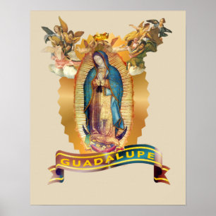 Poster Notre-Dame de Guadalupe Vierge Marie Mexico Cathol