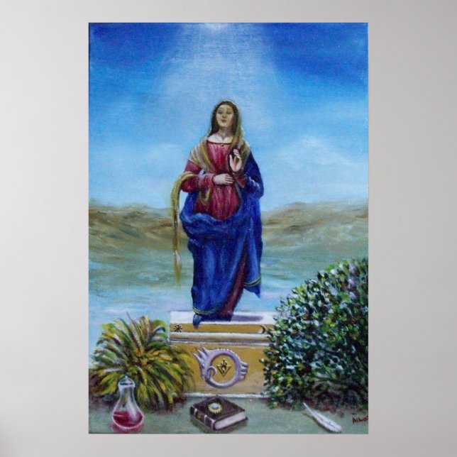 Poster NOTRE DAME DE LA LUMIÈRE Vierge de l'Immaculée Con (Devant)
