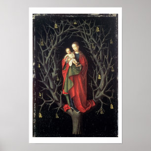 Poster Notre-Dame de l'arbre sec c.1450 (huile sur pannea