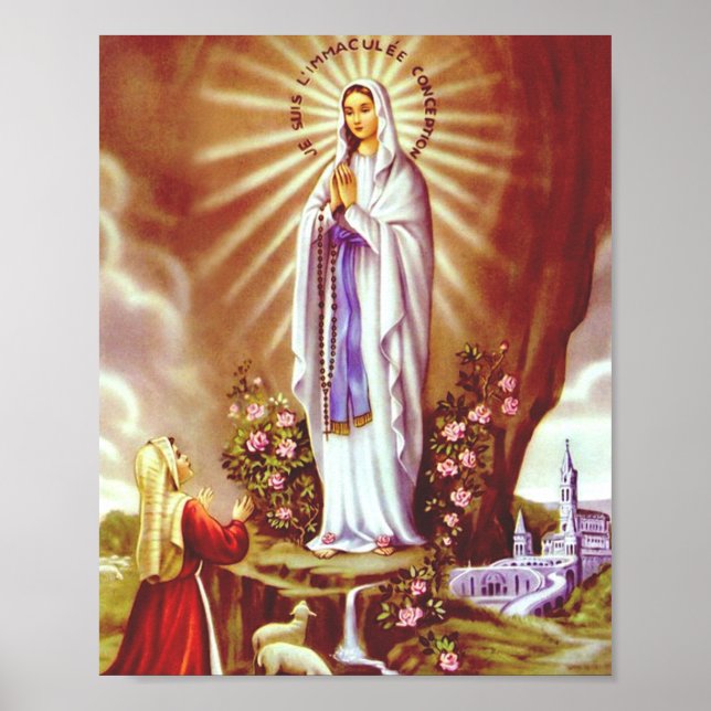Poster Notre Dame de Lourdes (Devant)