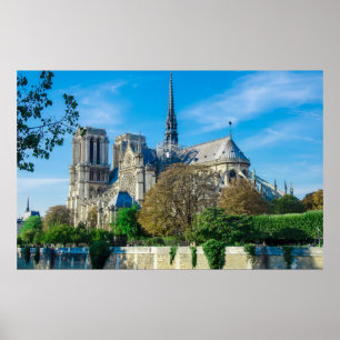 Poster Notre Dame de Paris en France