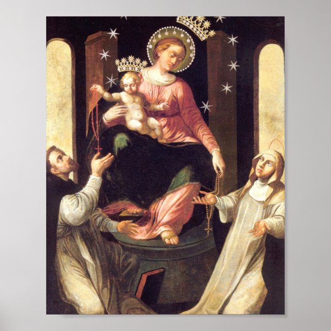 Poster Notre-Dame Du Rosaire Vénéré À Pompéi (Devant)