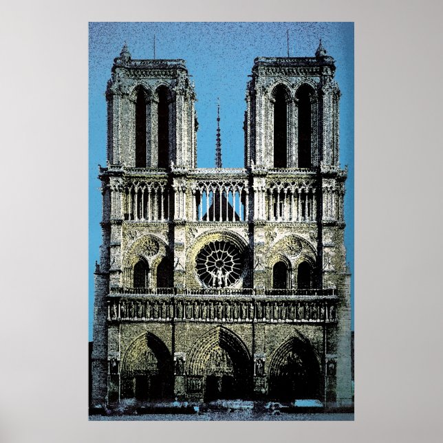 Poster Notre Dame Paris France (Devant)