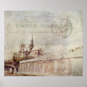 Poster Notre Dame texturisée