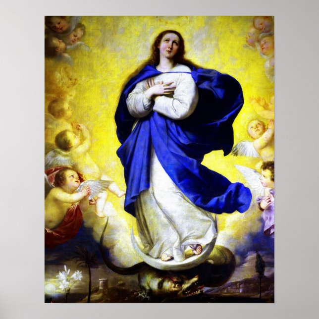 Poster Notre Dame Vierge Immaculée Coeur de Marie 5 Poste (Devant)