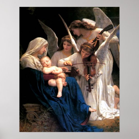 Poster Notre Dame Vierge Marie Song Of Angels Imprimer L Zazzle Ca