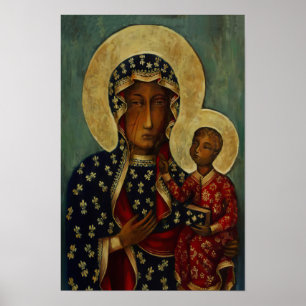 Poster Notre-Dame Vierge Marie Vierge Noire Vierge de Cze