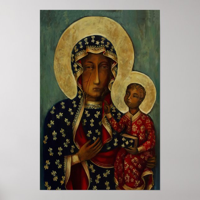 Poster Notre-Dame Vierge Marie Vierge Noire Vierge de Cze (Devant)