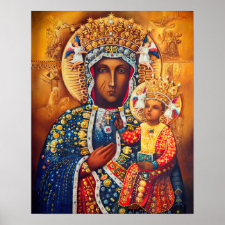 Poster Notre Dame Vierge Marie Vladimir Czestochowa Catho