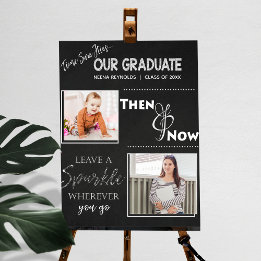 Poster Notre diplômé | Puis & maintenant |Photo de diplôm