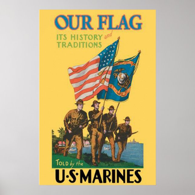 Poster Notre drapeau, c'est l'histoire et les traditions  (Devant)