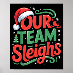 Poster Notre équipe dévale des rennes de Noël drôles de X