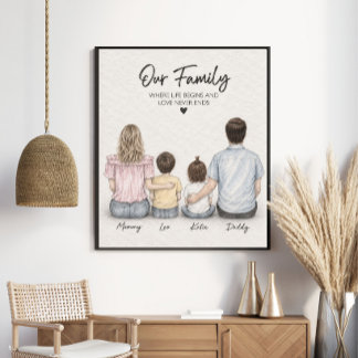 Poster Notre famille où la vie commence et l'amour ne fin