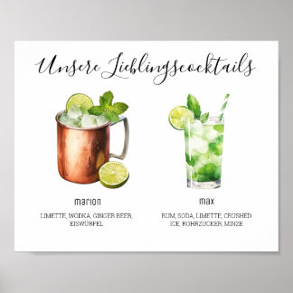 Poster Notre mariage préféré de Scocktails
